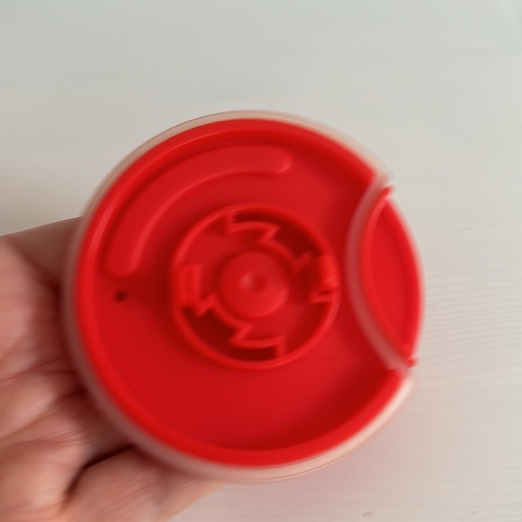 Starbucks Bright Red Travel Mug with Gold Shimmer 12 fl oz EUC - Picture 8 of 12